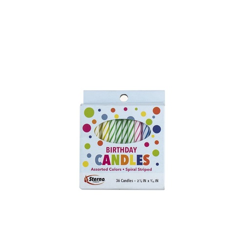 [CANDLE BIRTHDAY] ASSORTED BIRTHDAY CANDLES TBD - PACK OF 36 EACH